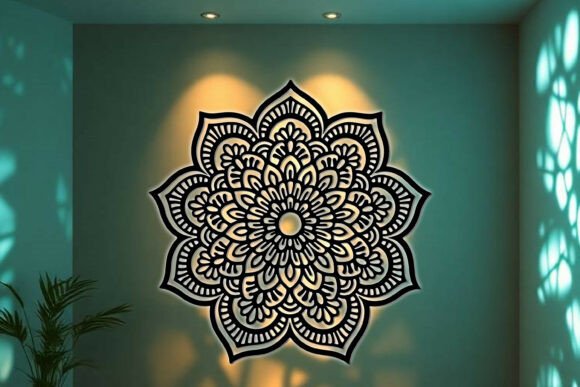 Create Serene Spaces with Laser Cut Mandala Wall Art SVG Sign