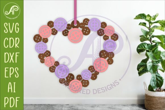 Create Stunning Decor with a Layered Button Heart SVG