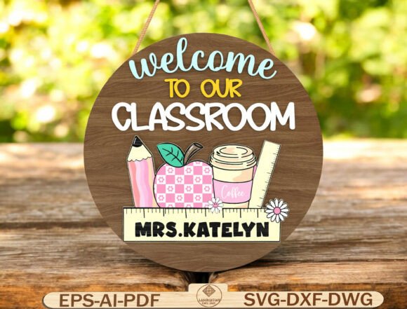 Custom Classroom Door Decor Laser Cut: Welcome Students in Style