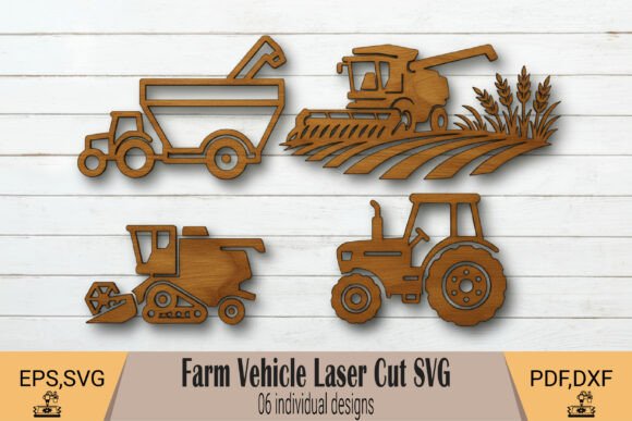 Farm Machinery Wall-Sign Laser Cut SVG: Rustic Decor Files