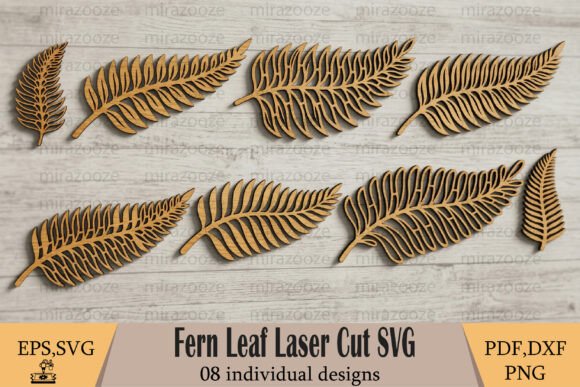 Fern Leaf Laser Cut SVG: Natural Botanical Craft Design