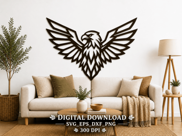 Geometric Eagle Wall Decor SVG Laser Cut