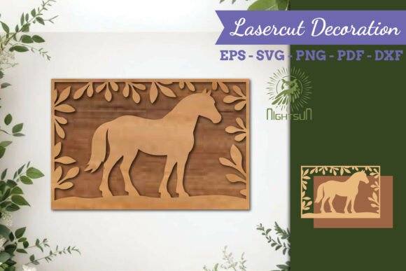 Horse Lasercut Wall Decor SVG