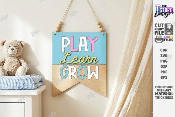 Nursery Wall Banner Laser Cut | Sign SVG