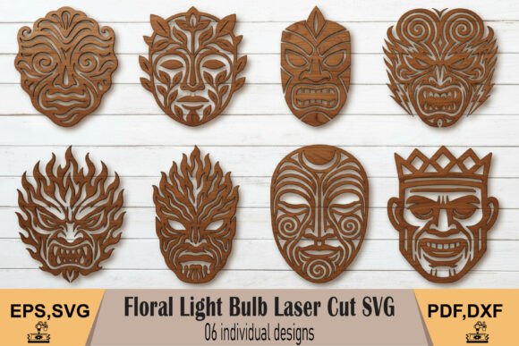Tribal Mask Laser Cut SVG: Bold Wall Art for Your Home
